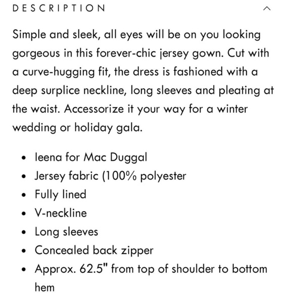 Mac Duggal Navy Blue Long Sleeve Ruched V Neck Gown Style #26573 - Picture 4 of 12